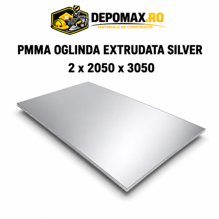 Oglinda acrilica PMMA Silver extrudata 2 x 2050 x 3050 mm